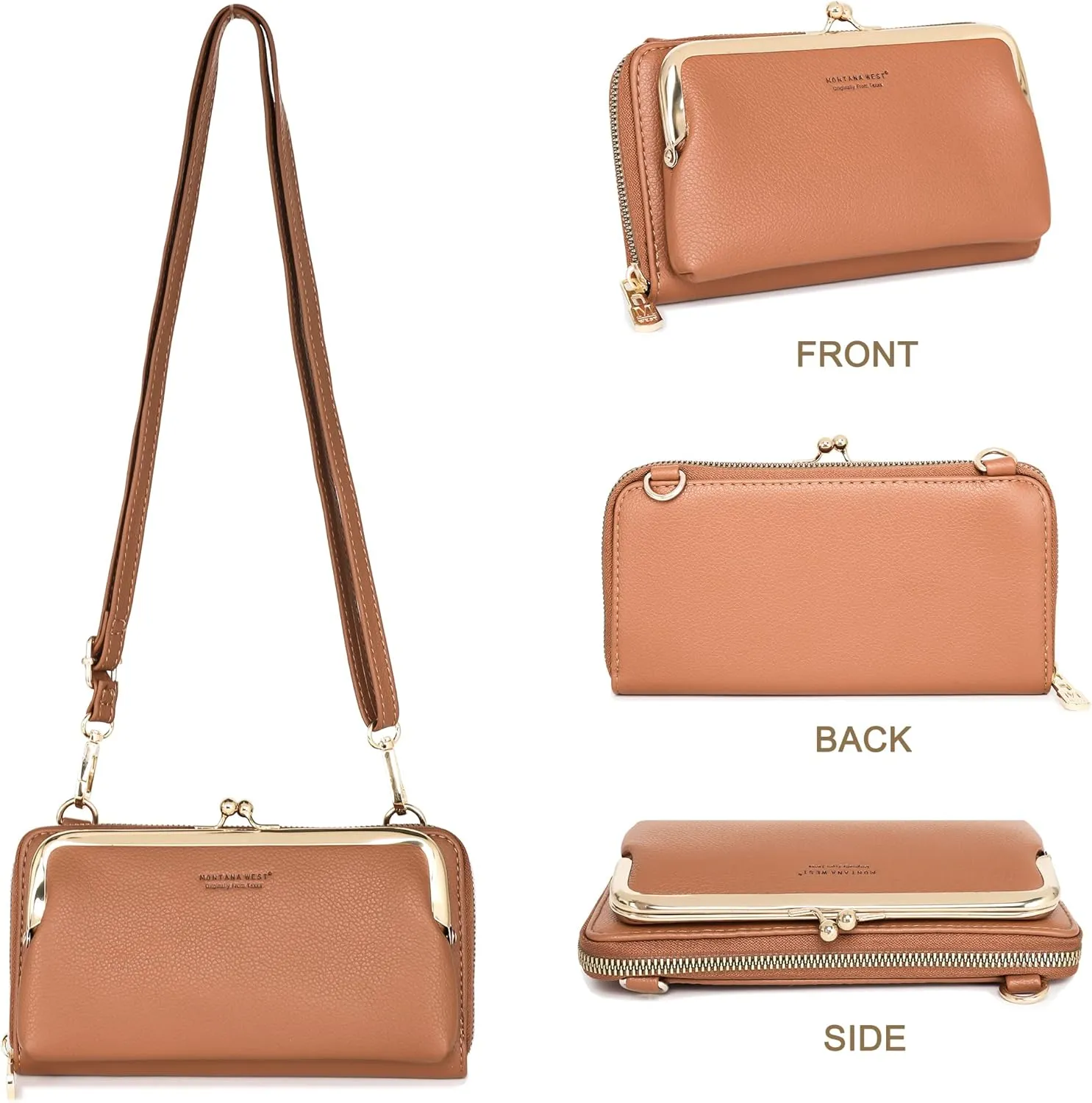 Montana West Small Crossbody Cell Phone Purse for Women RFID Blocking Cellphone Wallet