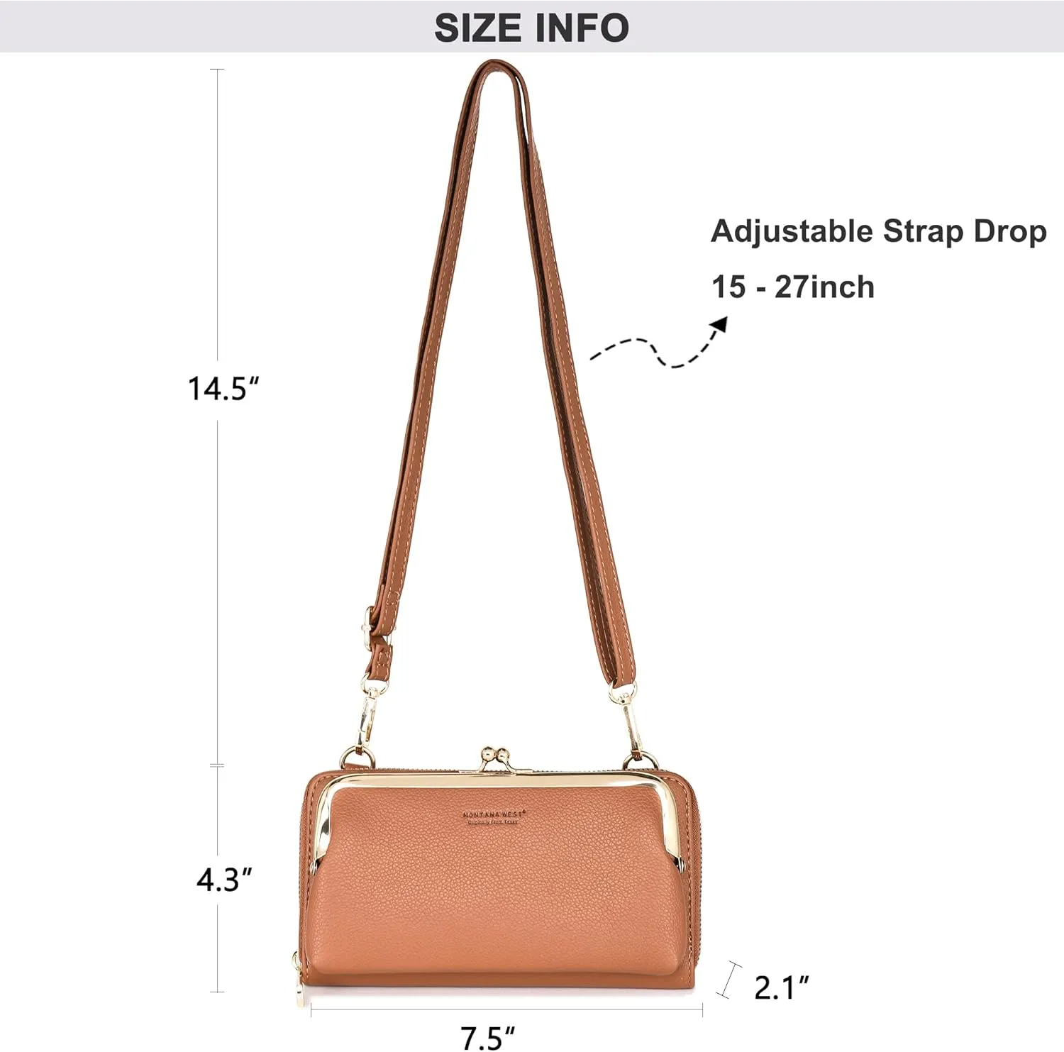 Montana West Small Crossbody Cell Phone Purse for Women RFID Blocking Cellphone Wallet
