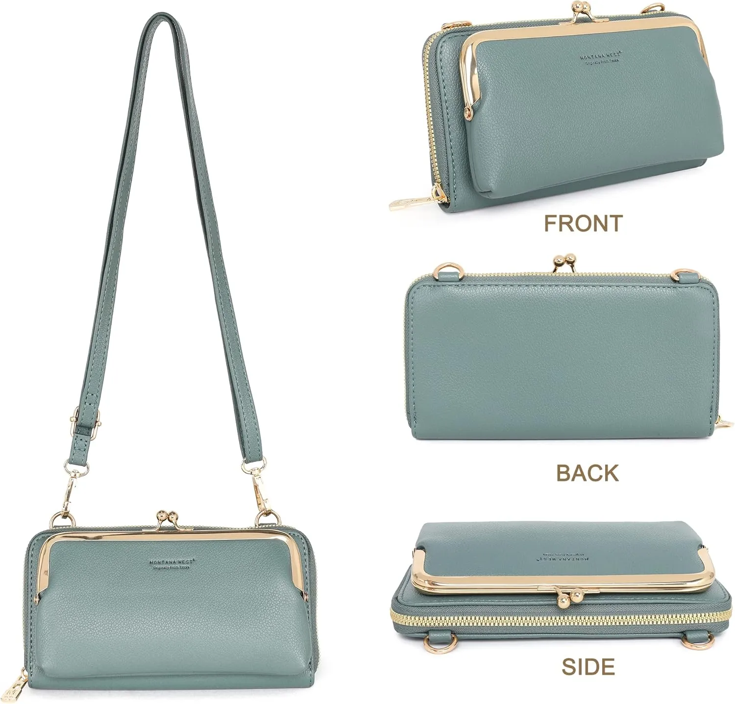Montana West Small Crossbody Cell Phone Purse for Women RFID Blocking Cellphone Wallet