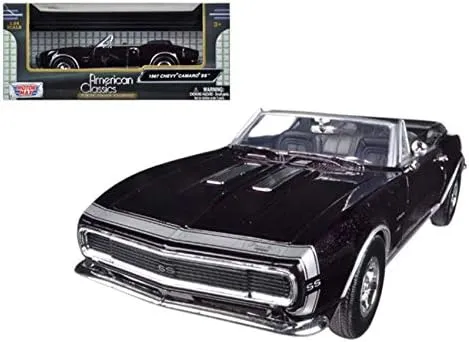 Motormax 73301 1967 Chevrolet Camaro SS Convertible Burgundy 1/24 Diecast Car Model