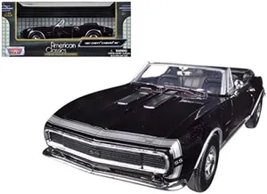 Motormax 73301 1967 Chevrolet Camaro SS Convertible Burgundy 1/24 Diecast Car Model