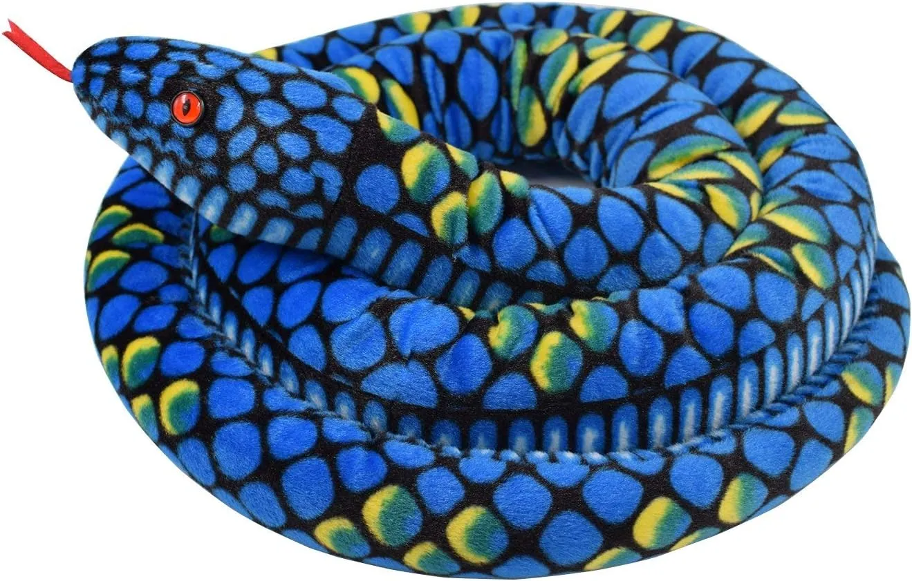 MUOVE Snake Stuffed Animal, Plush Large Snake Realistic Snake Toy, 110 inch Gifts for Kids
