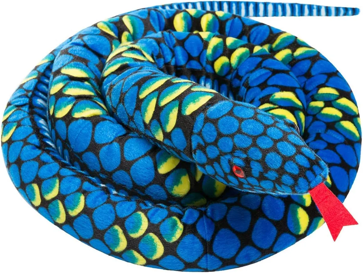 MUOVE Snake Stuffed Animal, Plush Large Snake Realistic Snake Toy, 110 inch Gifts for Kids