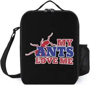 My Ants Love Me Unisex Insulated Lunch Box Container Portable Meal Tote Bag for Office Work