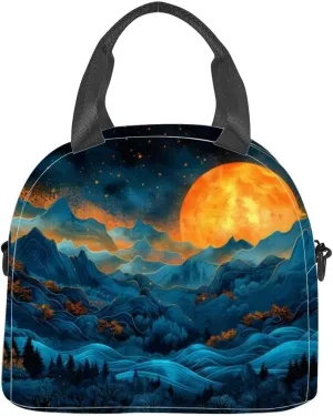 mystical and mysterious social media content App landing page and Insulated Adult Lunch Bag with Shoulder Strap for Women Lightweight Reusable Portable Freezable Lunch Tote Bag for Work Picnic