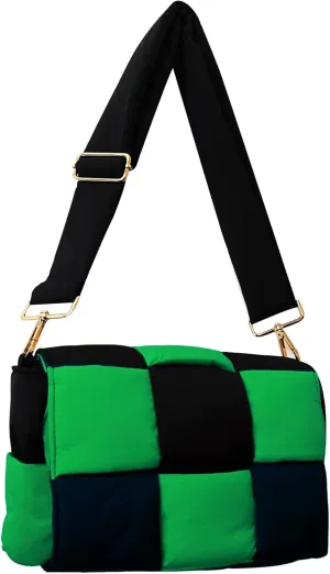 NAARIIAN Shoulder bags for women, Light-weight small puffer purses waterproof, hand-woven puffy bag crossbody handbag