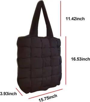 NAARIIAN Shoulder bags for women, Light-weight small puffer purses waterproof, hand-woven puffy bag crossbody handbag