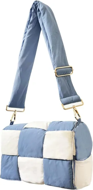 NAARIIAN Shoulder bags for women, Light-weight small puffer purses waterproof, hand-woven puffy bag crossbody handbag