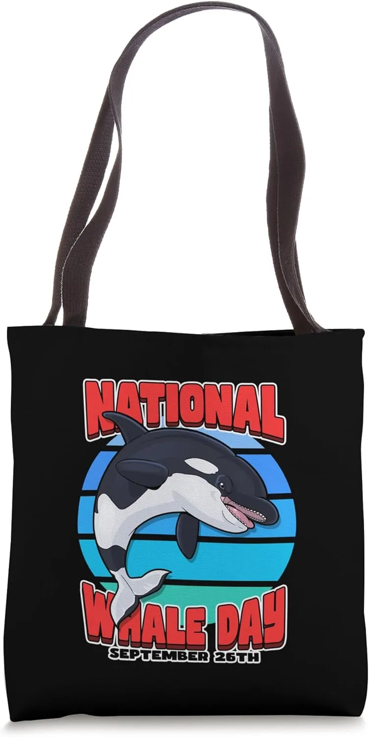 National Whale Day September 26th Celebrate Orcas Tote Bag