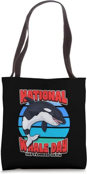 National Whale Day September 26th Celebrate Orcas Tote Bag