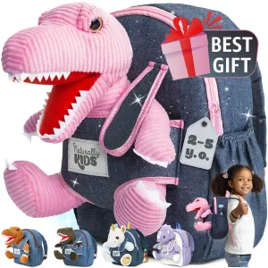 Naturally KIDS Pink Dinosaur Toys for Girls, Toddler Dinosaur Toy, Gifts for Year Old Girl Birthday Ideas