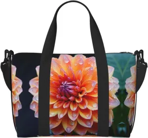 Nature Flowers print Crossbody Shoulder Bag Large Weekender Overnight Hand Bag Shopping Work Handbag