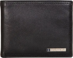 Nautica Men's Bifold Leather Wallet | RFID Blocking | ID Window | Card Slots | Organization | Durable | Stylish
