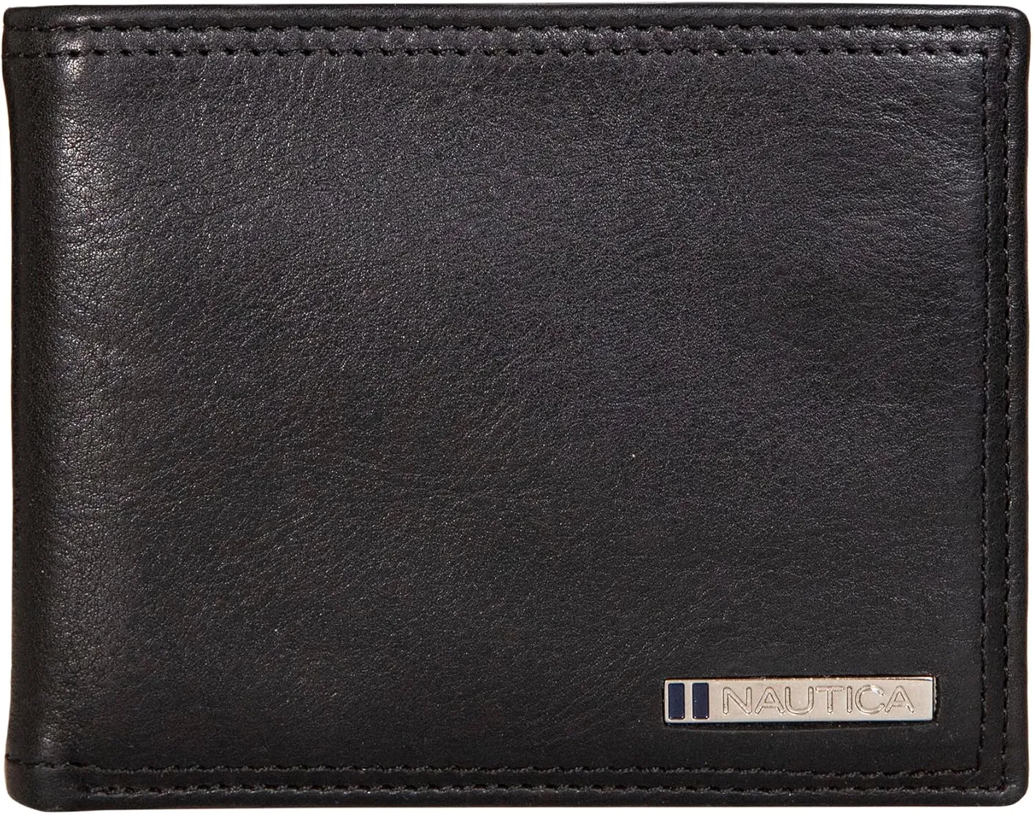 Nautica Men's Bifold Leather Wallet | RFID Blocking | ID Window | Card Slots | Organization | Durable | Stylish