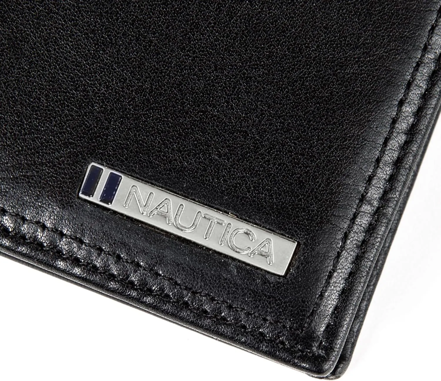 Nautica Men's Bifold Leather Wallet | RFID Blocking | ID Window | Card Slots | Organization | Durable | Stylish