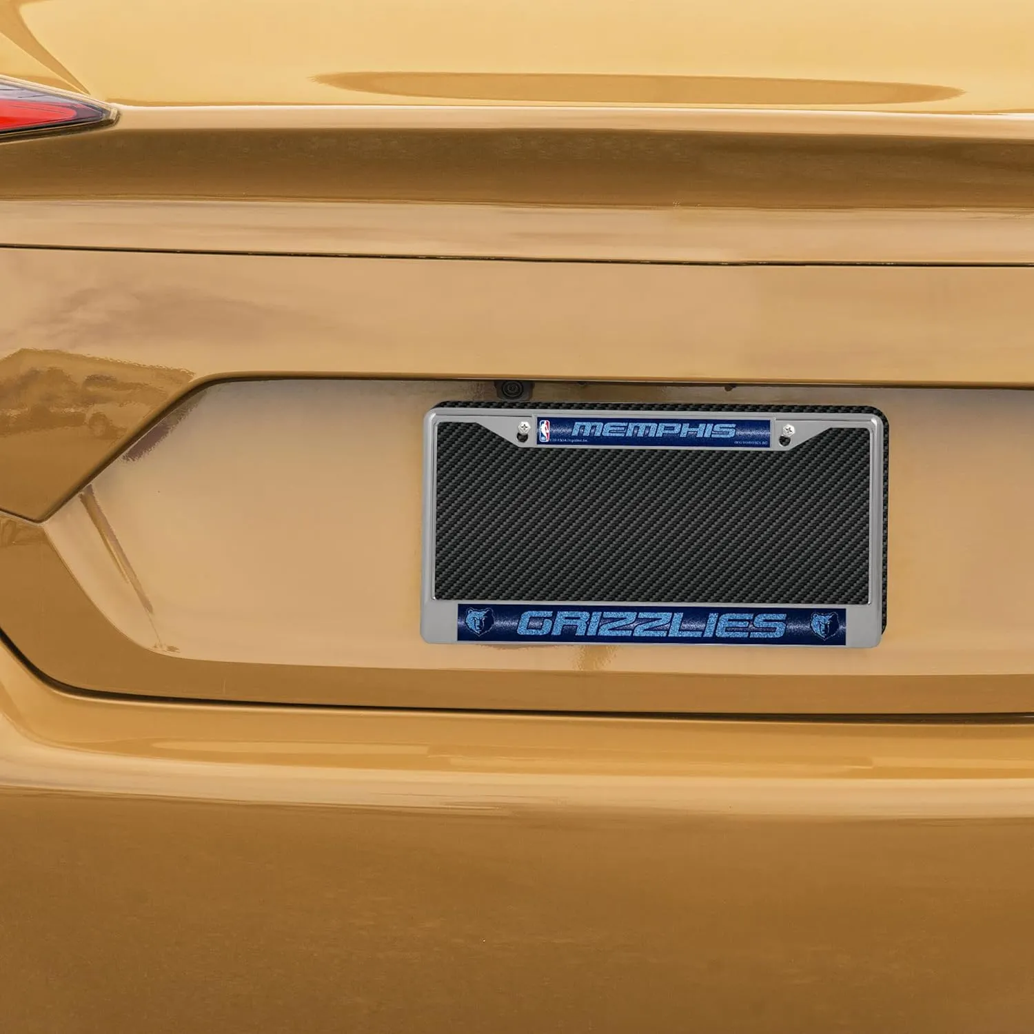 NBA Bling Chrome License Plate Frame with Glitter Accent