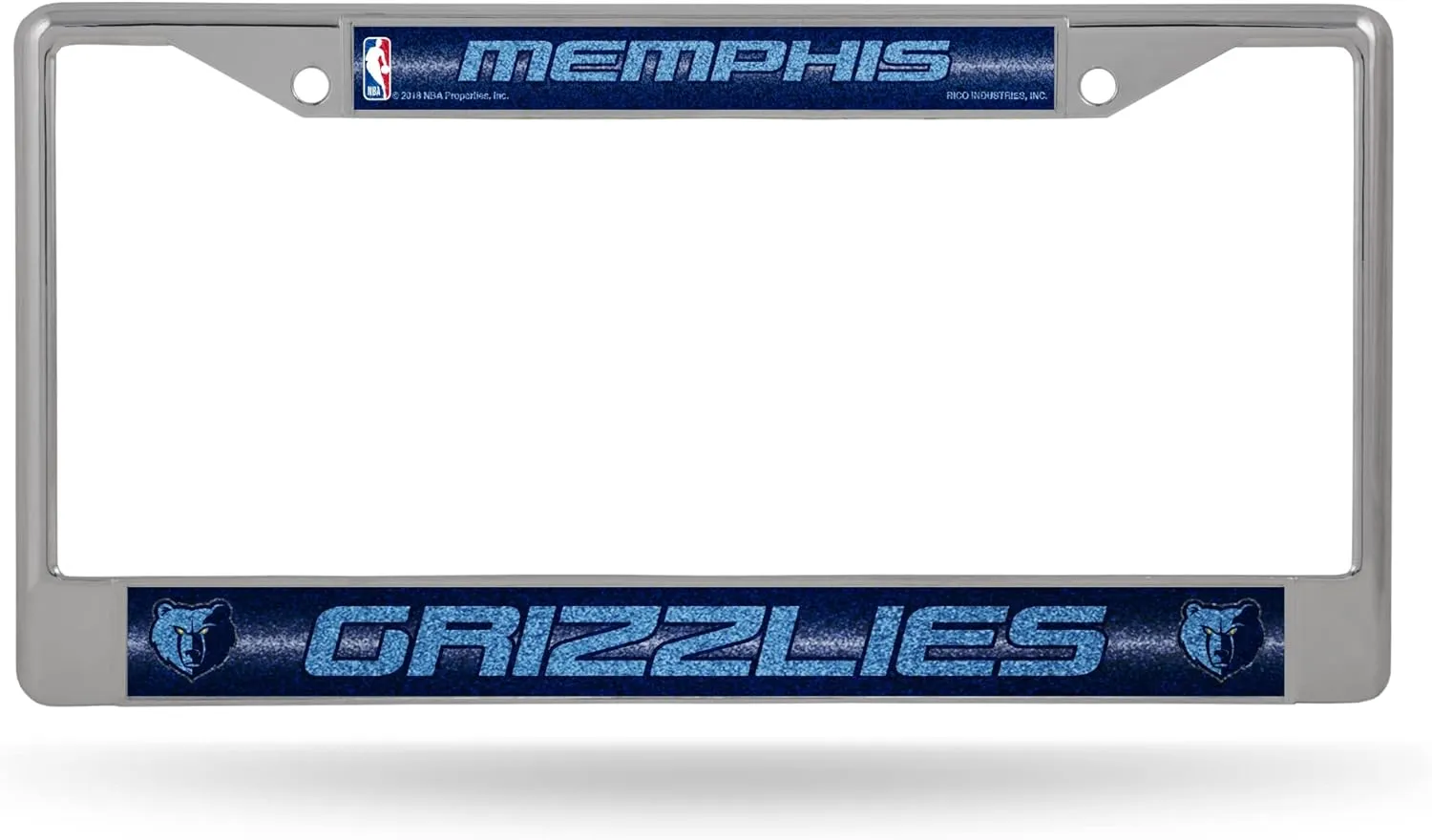 NBA Bling Chrome License Plate Frame with Glitter Accent
