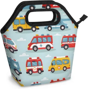 Neoprene Lunch Bags Car Bus Aircraft Lunch Tote Bag with Zipper Insulated Lunchbox Handbag for Women Reusable Lunch Box Cooler Bag Waterproof Lunch Sack Bag for Work Picnic