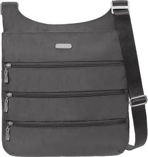 New Baggallini Women's Zipper - Big Purse Charcoal One Size