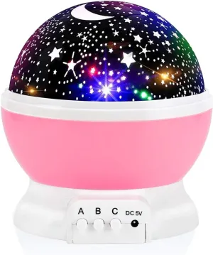 Night Light for Kids, Toys for 3 4 5 6 7 8 Year Old Boys Girls, Star Projector 360 Degree Rotation - 4 LED Bulbs 12 Light Color Changing with USB Cable, Romantic Gifts for Men Women Children