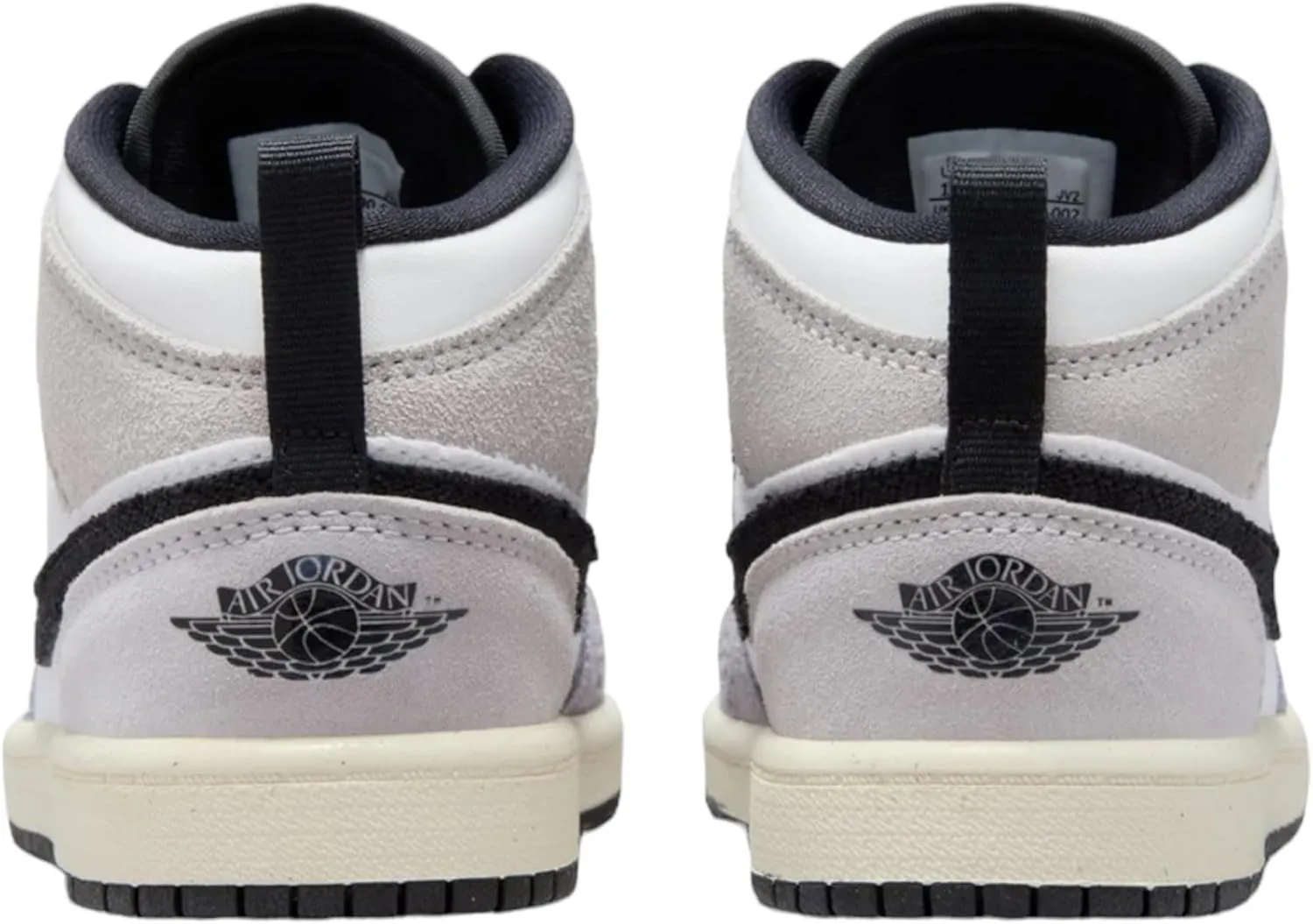 NIKE Air Jordan 1 Mid SE Craft PS Preschool Little Kids' Shoes 'Inside Out - Cement Grey' (FD9090 002)