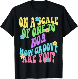 NOA Cute Retro Girls Groovy NOA Personalized Name T-Shirt