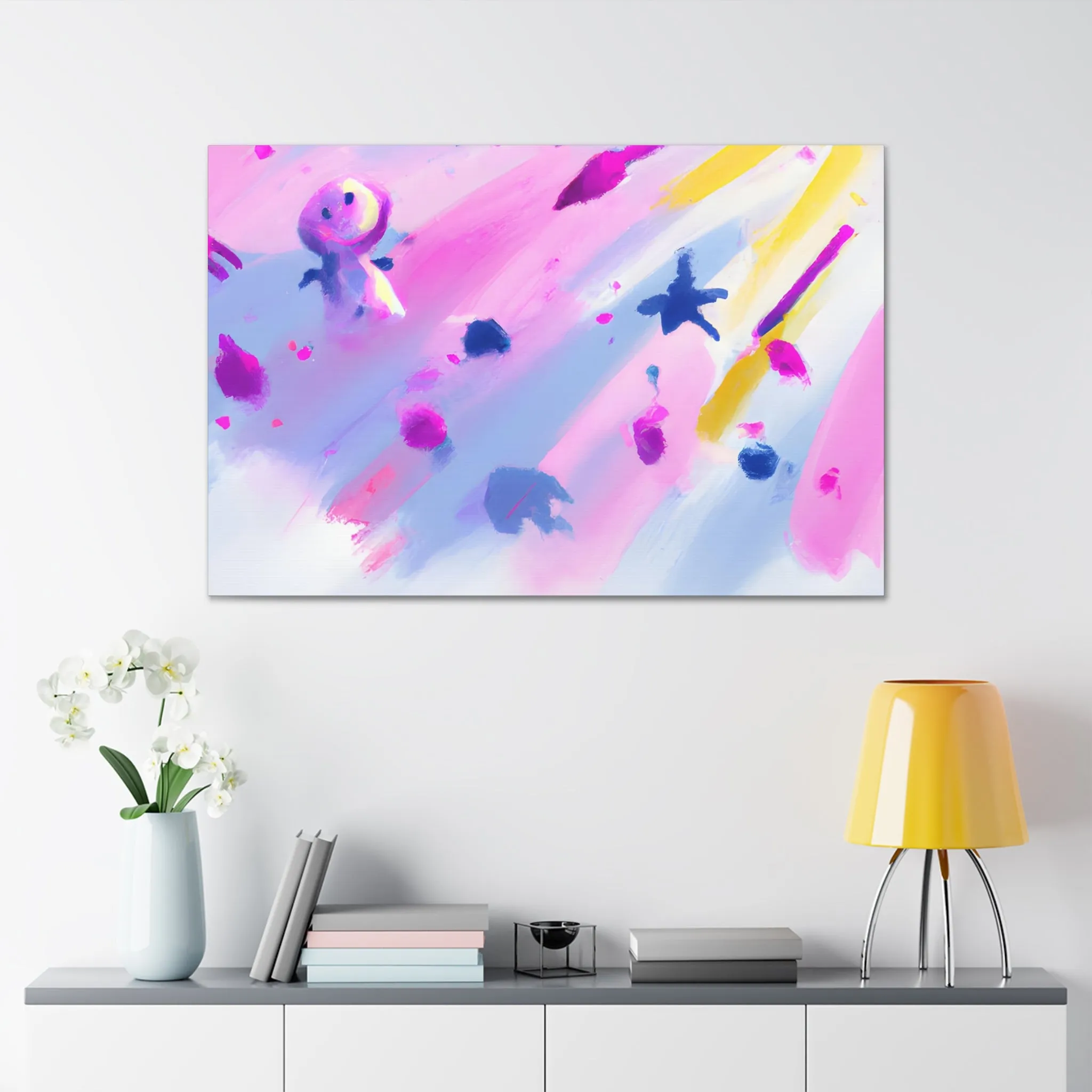 Olivia the Orange Octopus - Digital Art Canvas
