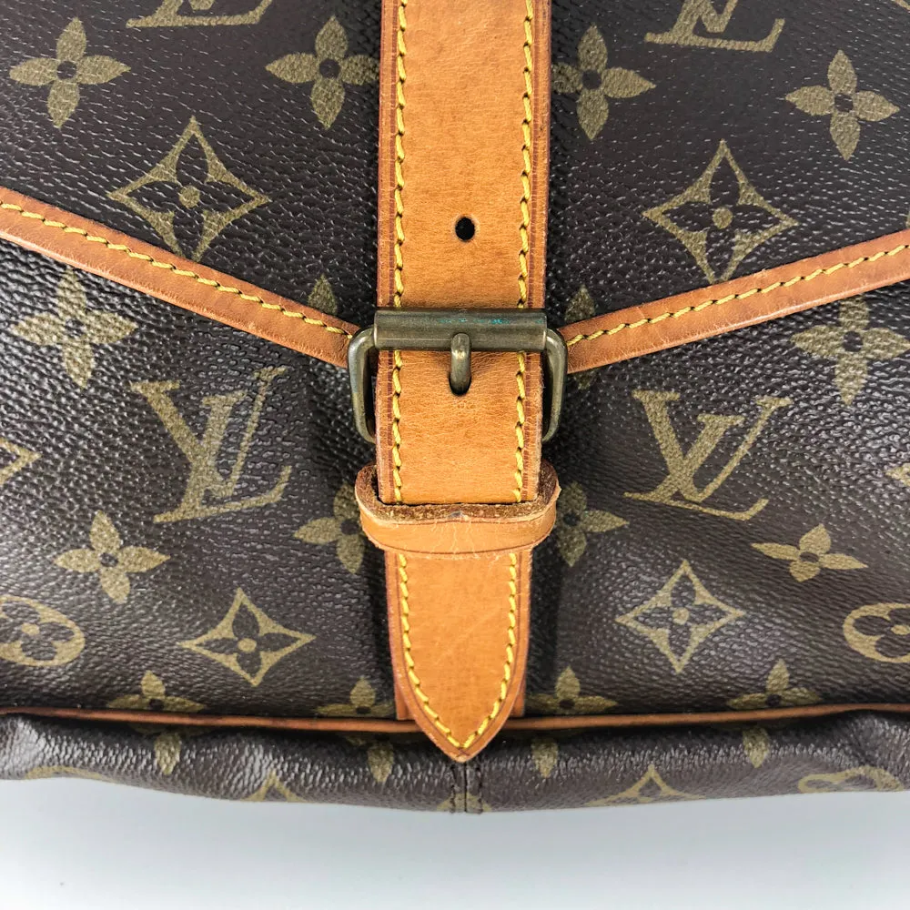 On-demand shipping Saumur Louis-Vuitton Monogram 35 Bag Delivery guarantee Vintage Shoulder