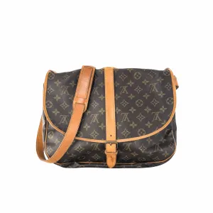 On-demand shipping Saumur Louis-Vuitton Monogram 35 Bag Delivery guarantee Vintage Shoulder