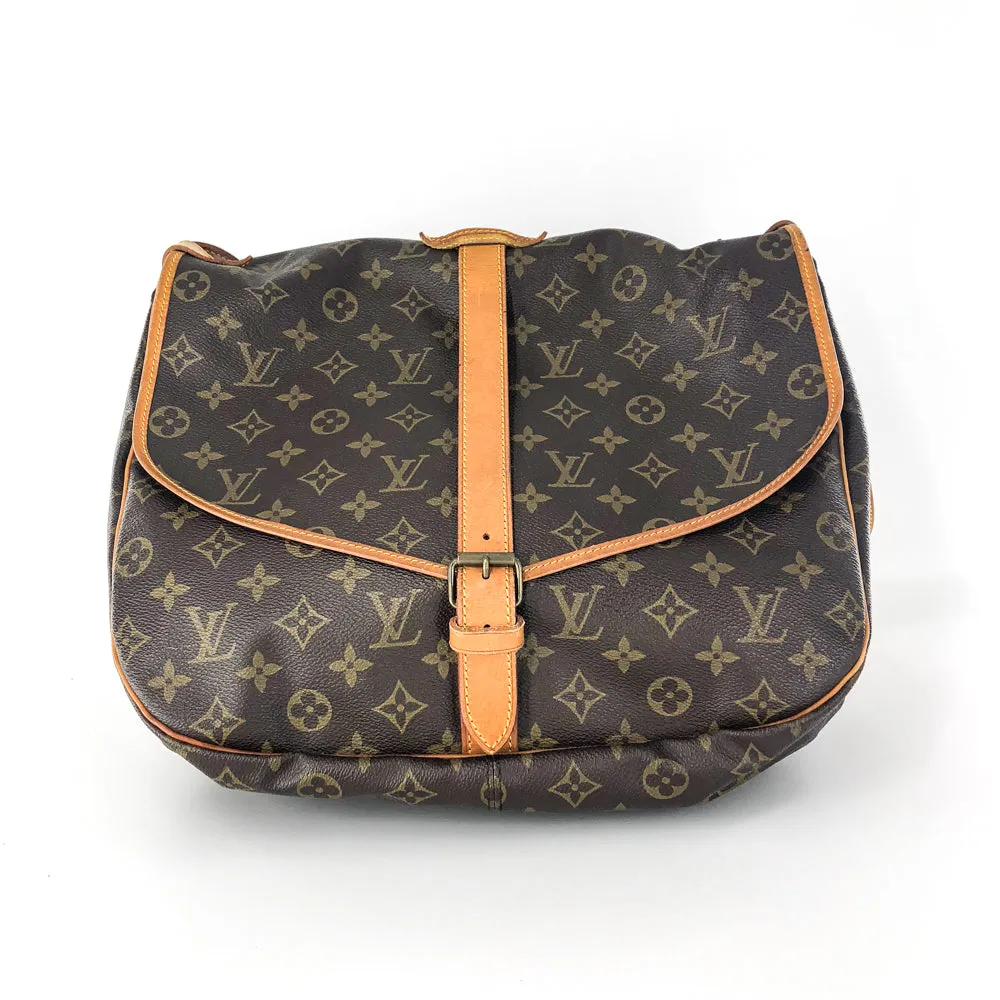 On-demand shipping Saumur Louis-Vuitton Monogram 35 Bag Delivery guarantee Vintage Shoulder
