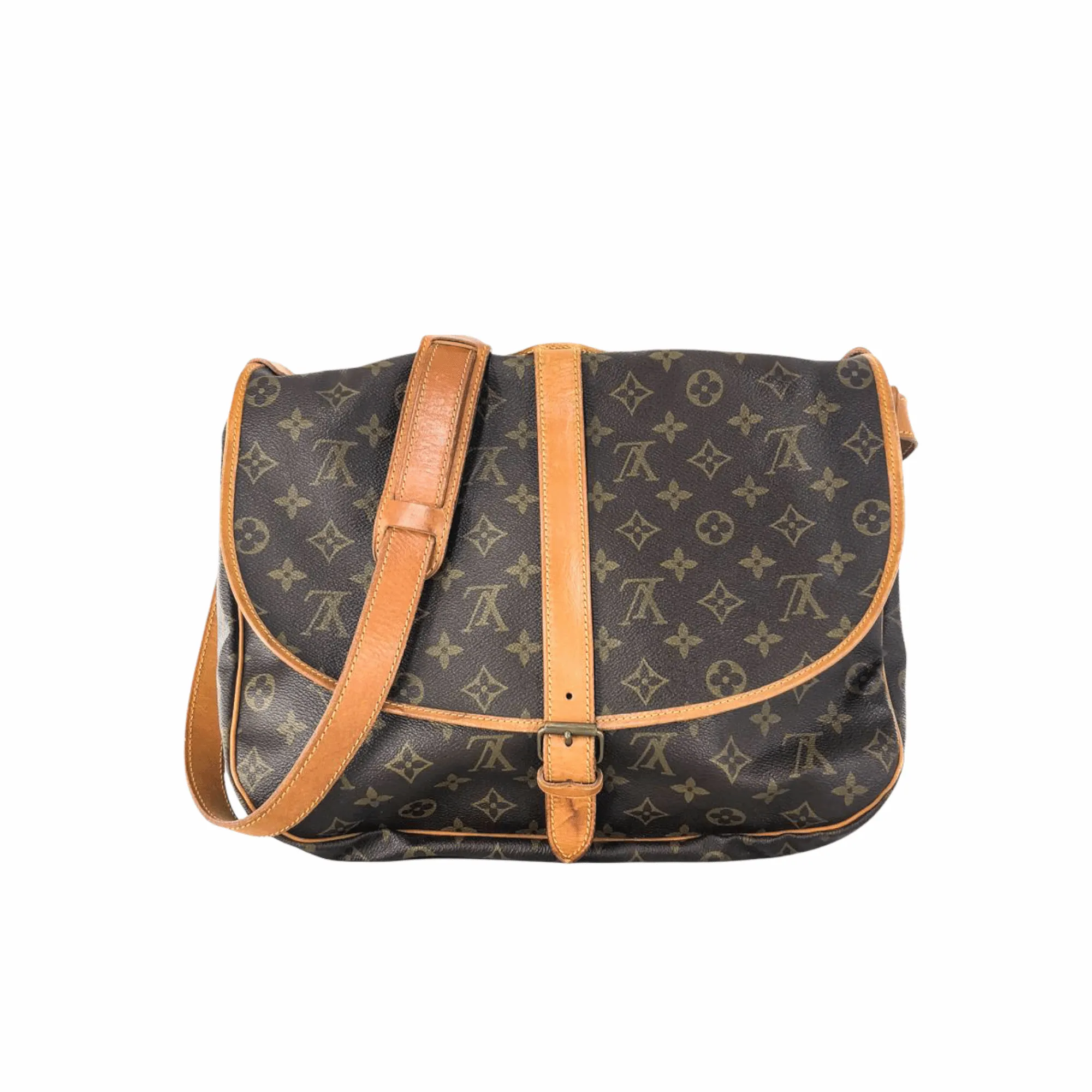 On-demand shipping Saumur Louis-Vuitton Monogram 35 Bag Delivery guarantee Vintage Shoulder
