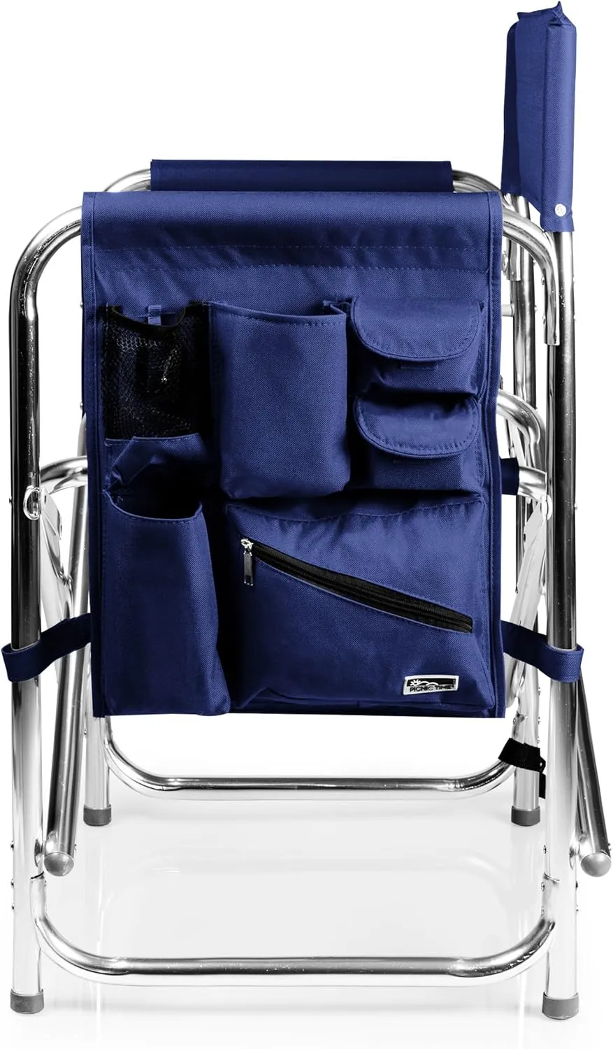 ONIVA - a Picnic Time brand - Sports Chair with Side Table, Beach Chair, Camp Chair for Adults, (Navy Blue)