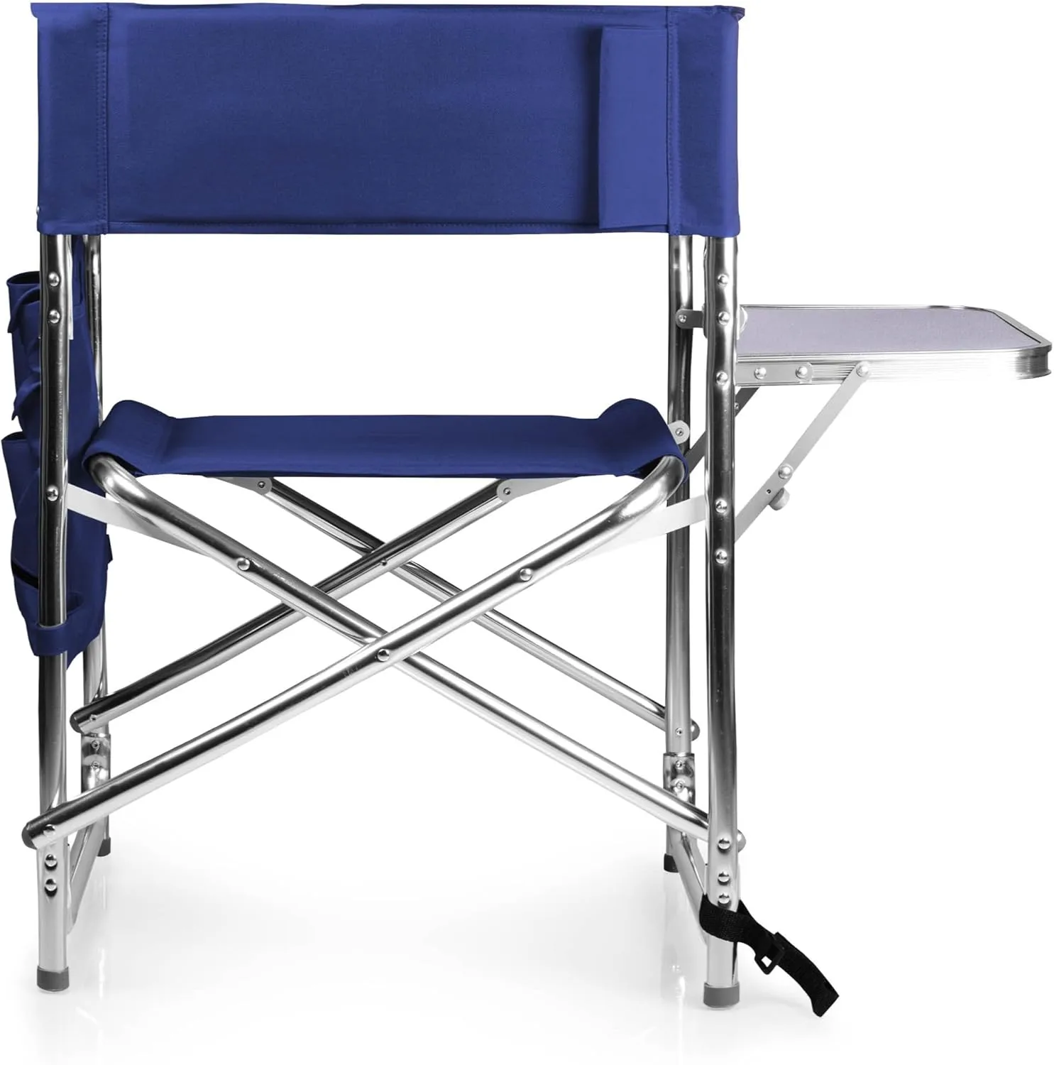 ONIVA - a Picnic Time brand - Sports Chair with Side Table, Beach Chair, Camp Chair for Adults, (Navy Blue)