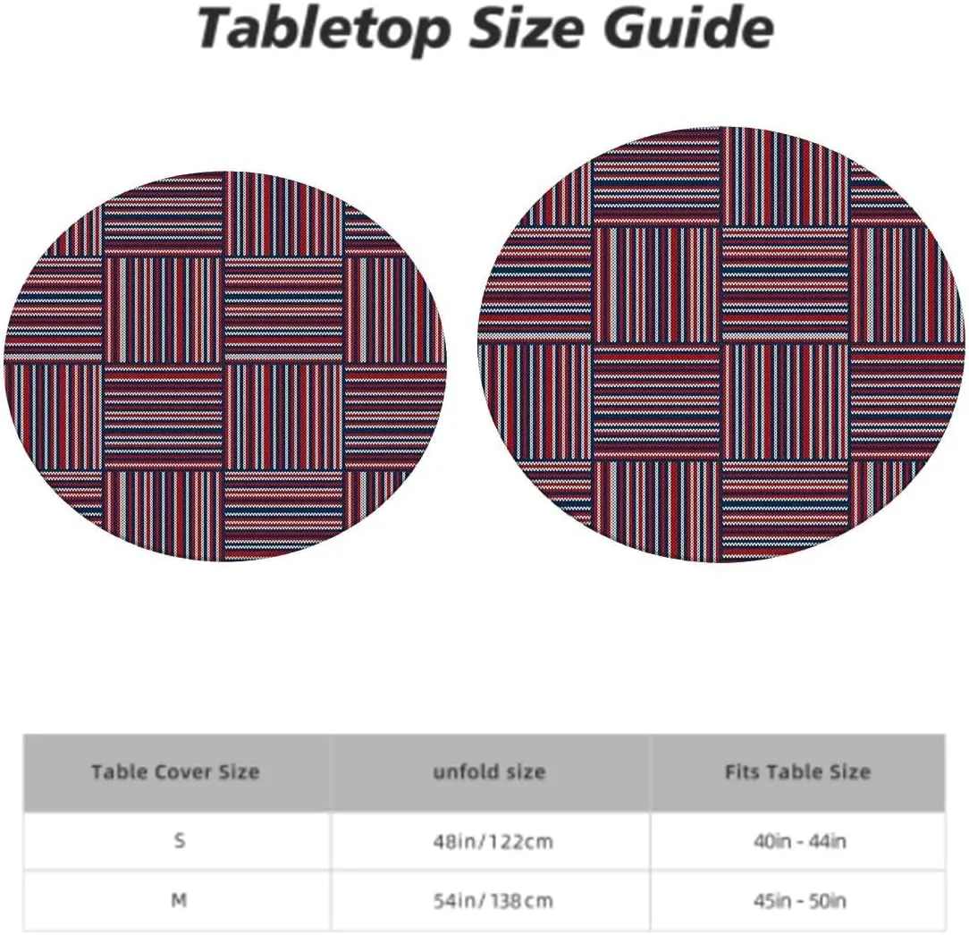OOzie Multicolor Elastic Fitted Round Tablecloths Geometric Forms and Antique Retro Wooden Boards Oil Proof Waterproof Tablecloth for Picnic Party African Fits up 40"-44" Diameter Tables