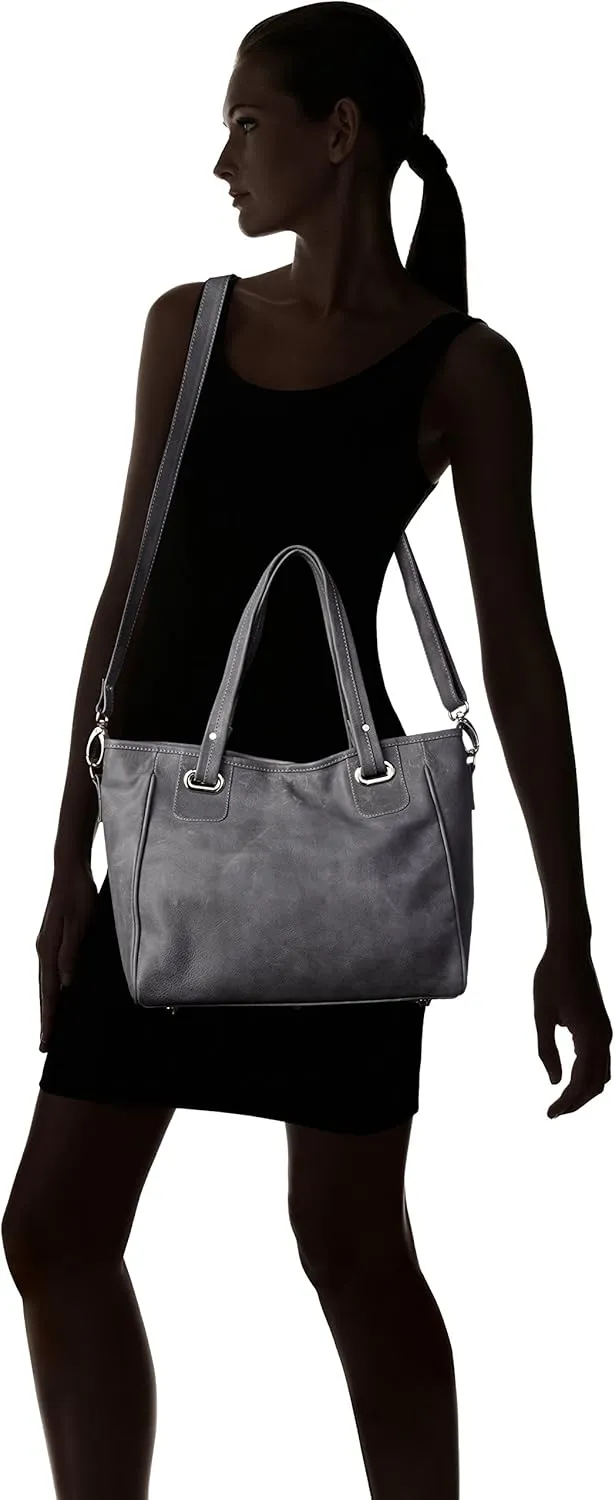 Open Tote/Cross Body Bag, Charcoal, One Size