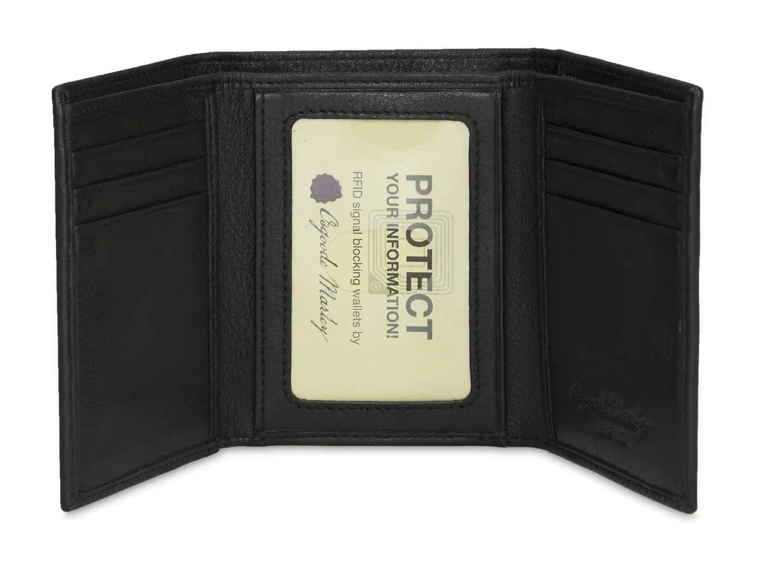 Osgoode Marley Leather RFID Double ID Trifold Wallet- 1205