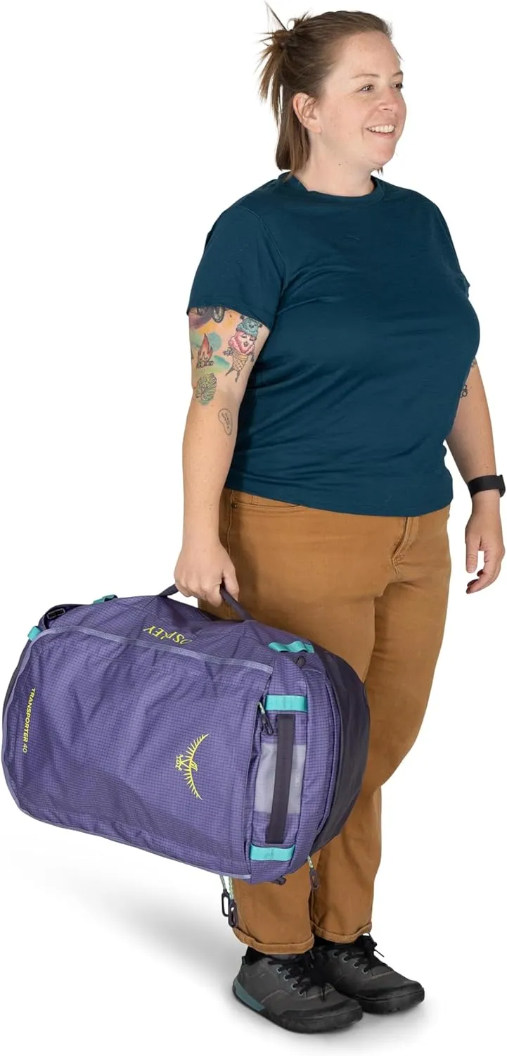 Osprey Transporter 40L Travel Duffel Bag, Black