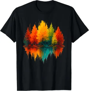 Outdoor Wildlife Abstract Nature Reflection Forest Trees T-Shirt