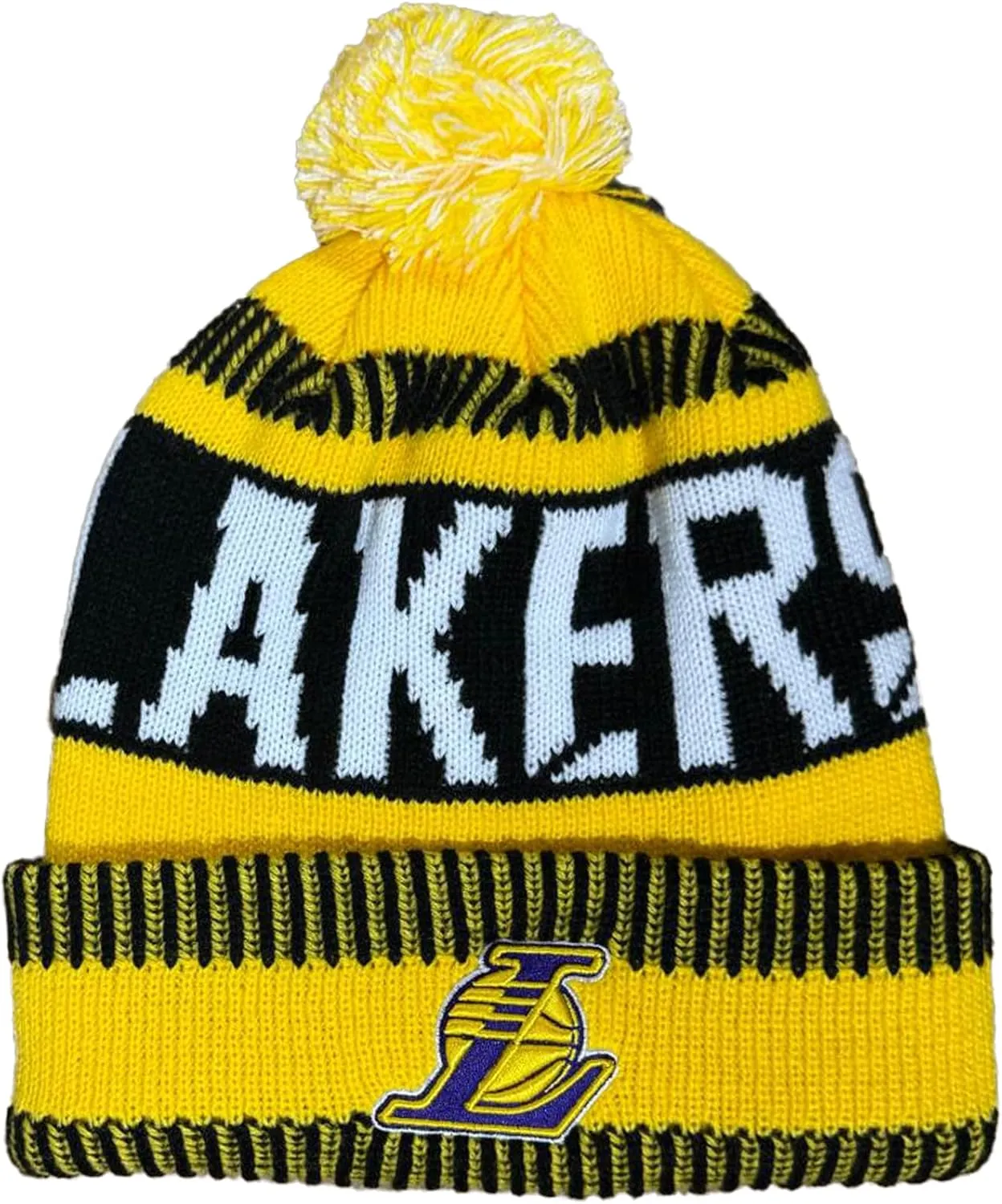 Outerstuff NBA Kids Youth 8-20 One Size Team Color Primary Logo Sports Tech Knit Cold Weather Basketball Pom Beanie Hat