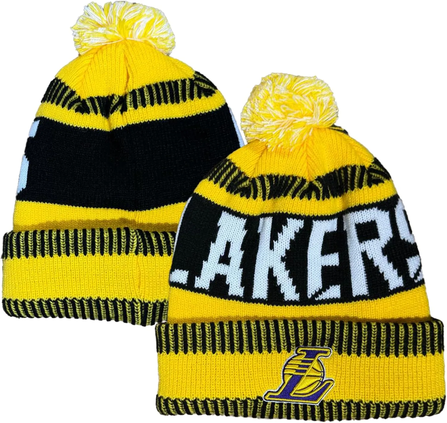 Outerstuff NBA Kids Youth 8-20 One Size Team Color Primary Logo Sports Tech Knit Cold Weather Basketball Pom Beanie Hat