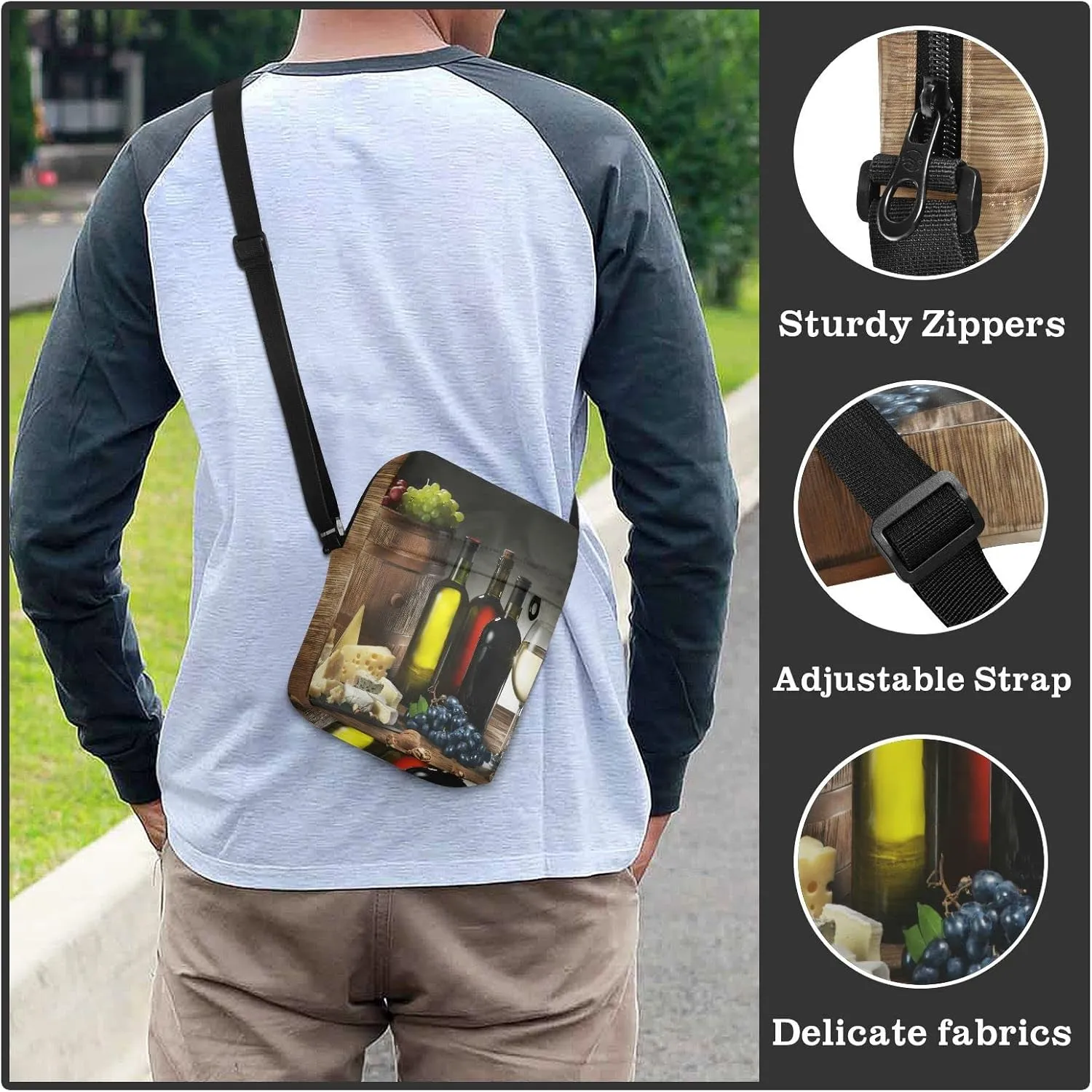 Oyihfvs Messenger Bag, Men's Crossbody Bag, Women's Crossbody Bag with Adjustable Strap