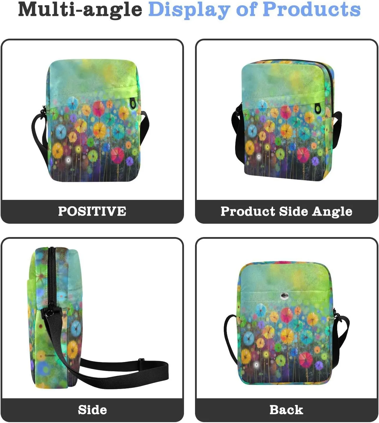 Oyihfvs Messenger Bag, Men's Crossbody Bag, Women's Crossbody Bag with Adjustable Strap