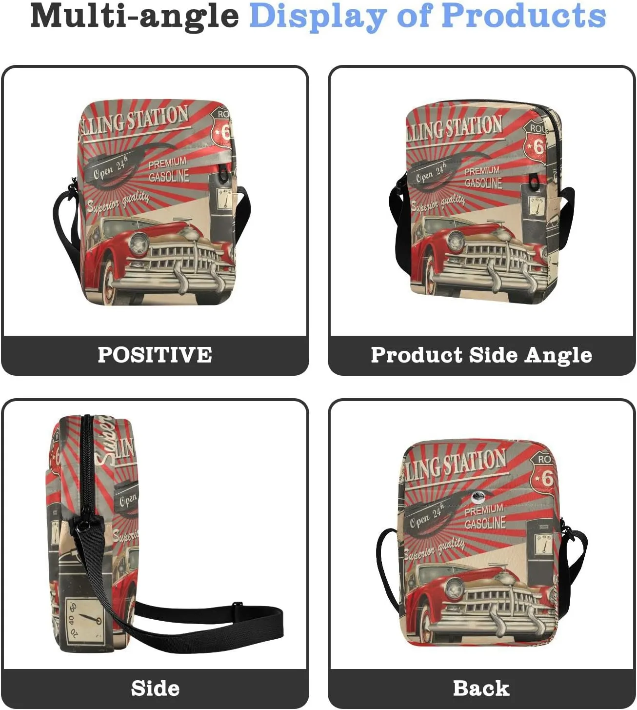 Oyihfvs Messenger Bag, Men's Crossbody Bag, Women's Crossbody Bag with Adjustable Strap