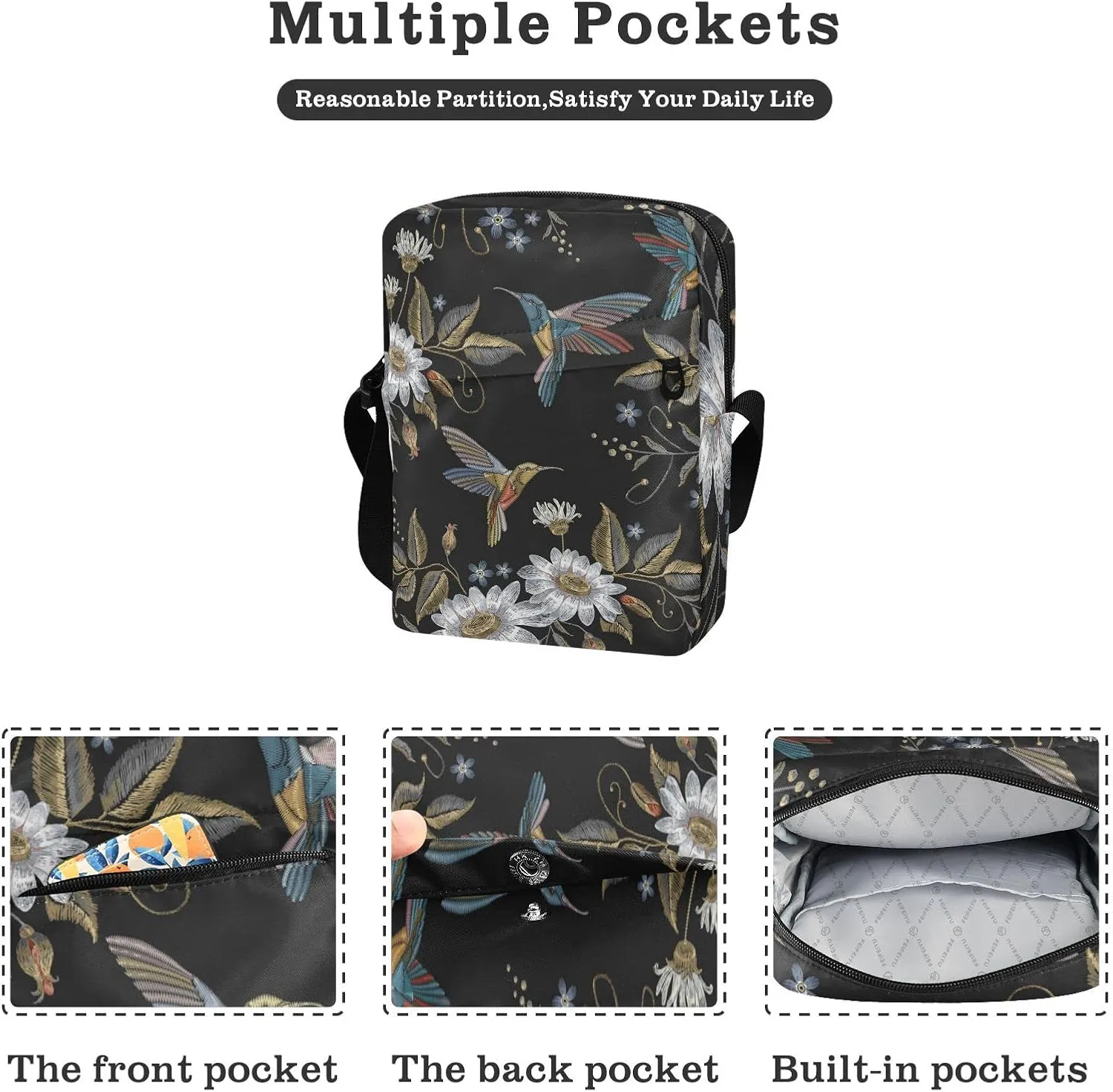 Oyihfvs Messenger Bag, Men's Crossbody Bag, Women's Crossbody Bag with Adjustable Strap
