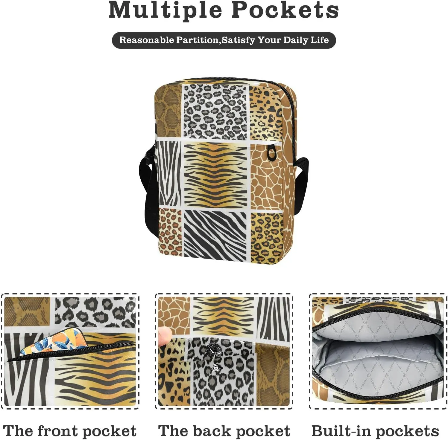 Oyihfvs Messenger Bag, Men's Crossbody Bag, Women's Crossbody Bag with Adjustable Strap
