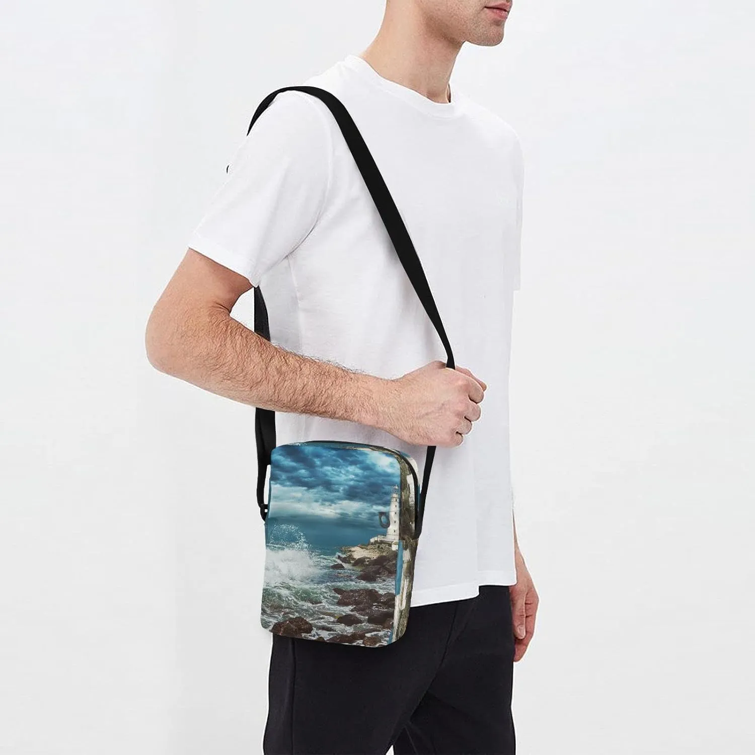 Oyihfvs Messenger Bag, Men's Crossbody Bag, Women's Crossbody Bag with Adjustable Strap