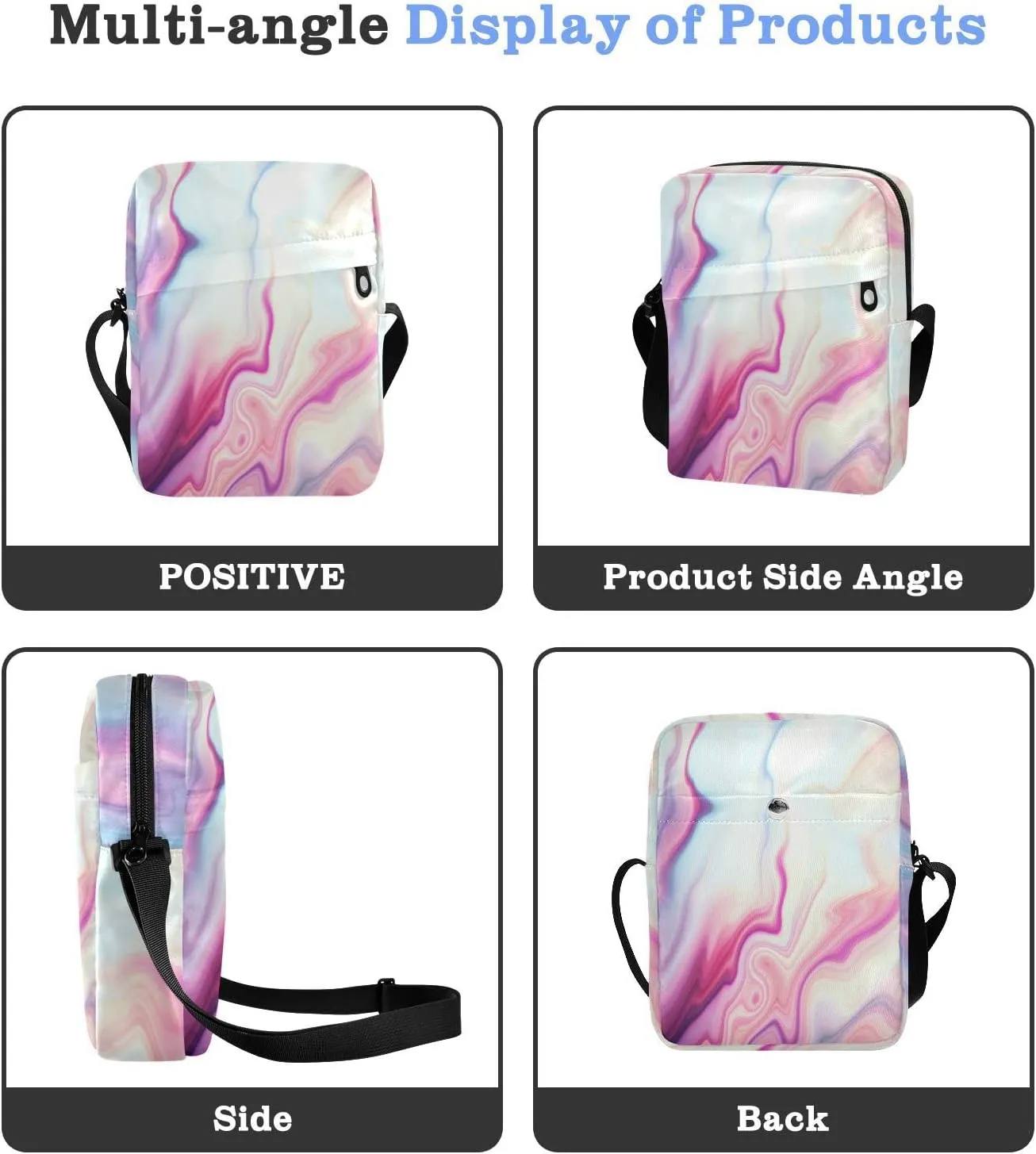 Oyihfvs Messenger Bag, Men's Crossbody Bag, Women's Crossbody Bag with Adjustable Strap