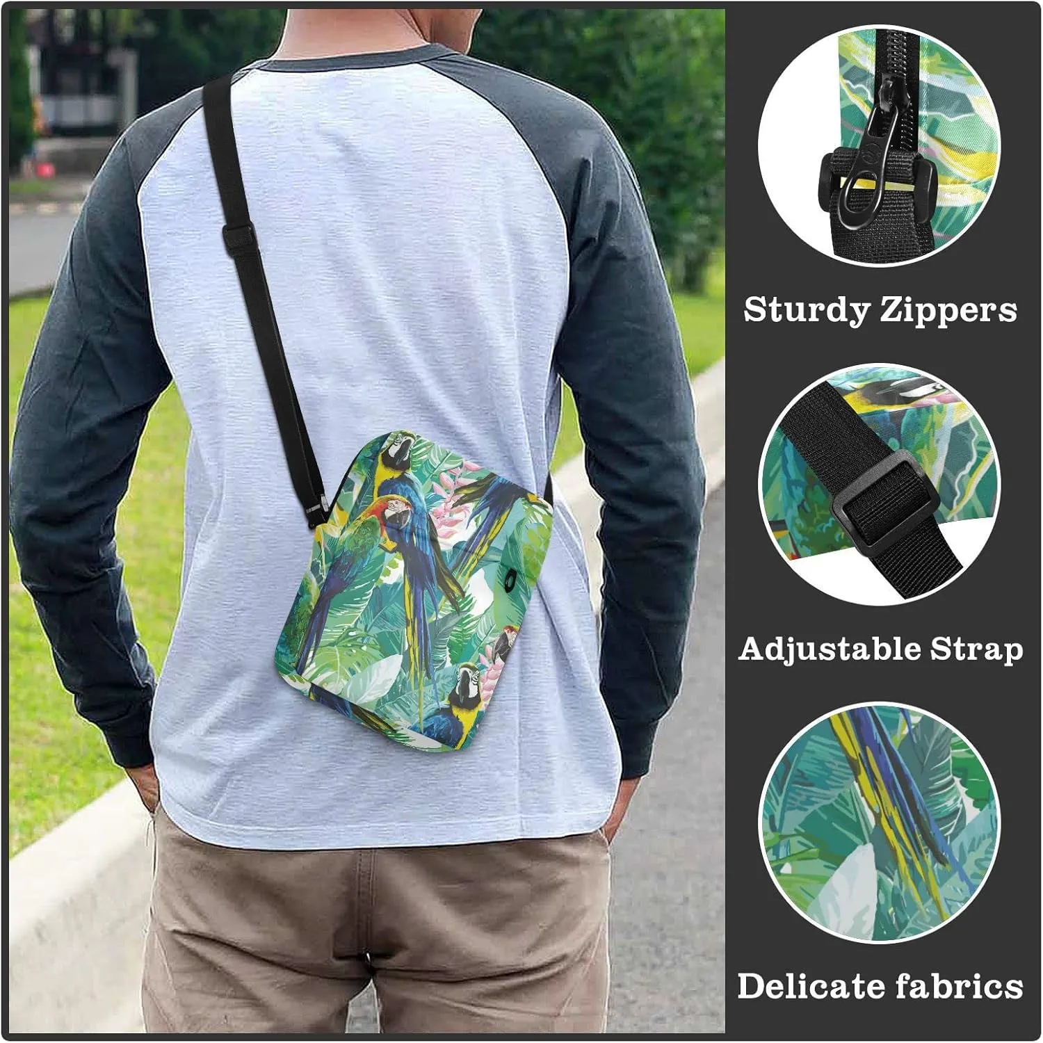 Oyihfvs Messenger Bag, Men's Crossbody Bag, Women's Crossbody Bag with Adjustable Strap