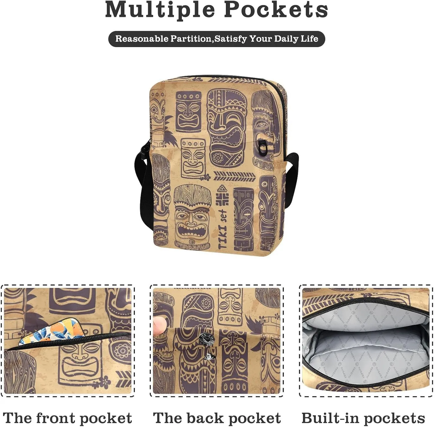 Oyihfvs Messenger Bag, Men's Crossbody Bag, Women's Crossbody Bag with Adjustable Strap