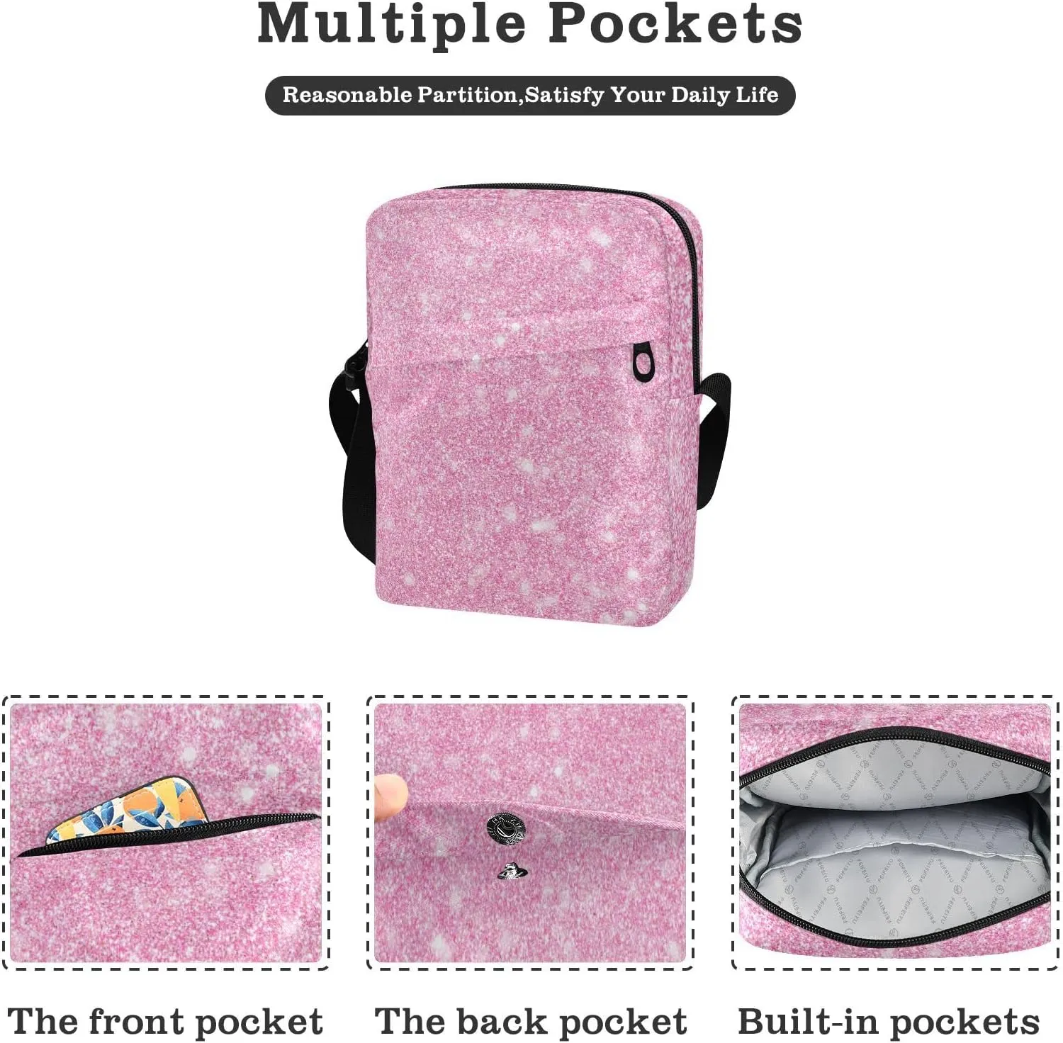 Oyihfvs Messenger Bag, Men's Crossbody Bag, Women's Crossbody Bag with Adjustable Strap